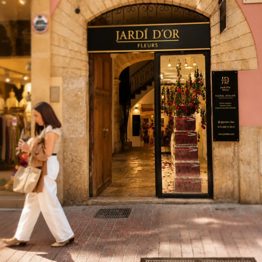 Ladenfront von Jardí d'Or Fleurs in der Carrer del Sindicat, Palma